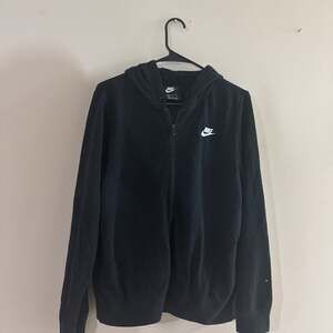 Nike Full-Zip Hoodie Black with White Logo - Men's/Unisex